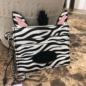 Madden Girl Zebra card case, BNWT